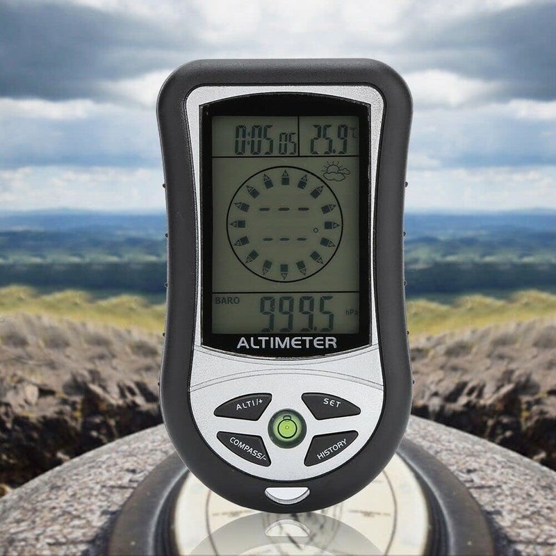 Moofey Multi Function Altimeter, 8 in 1 Digital Compass, Barometer, Thermometer, Hiking Safety Tool for Outdoor Hiking - Image 4